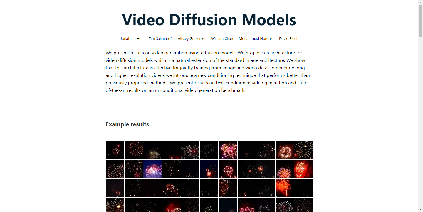 Video Diffusion Models
