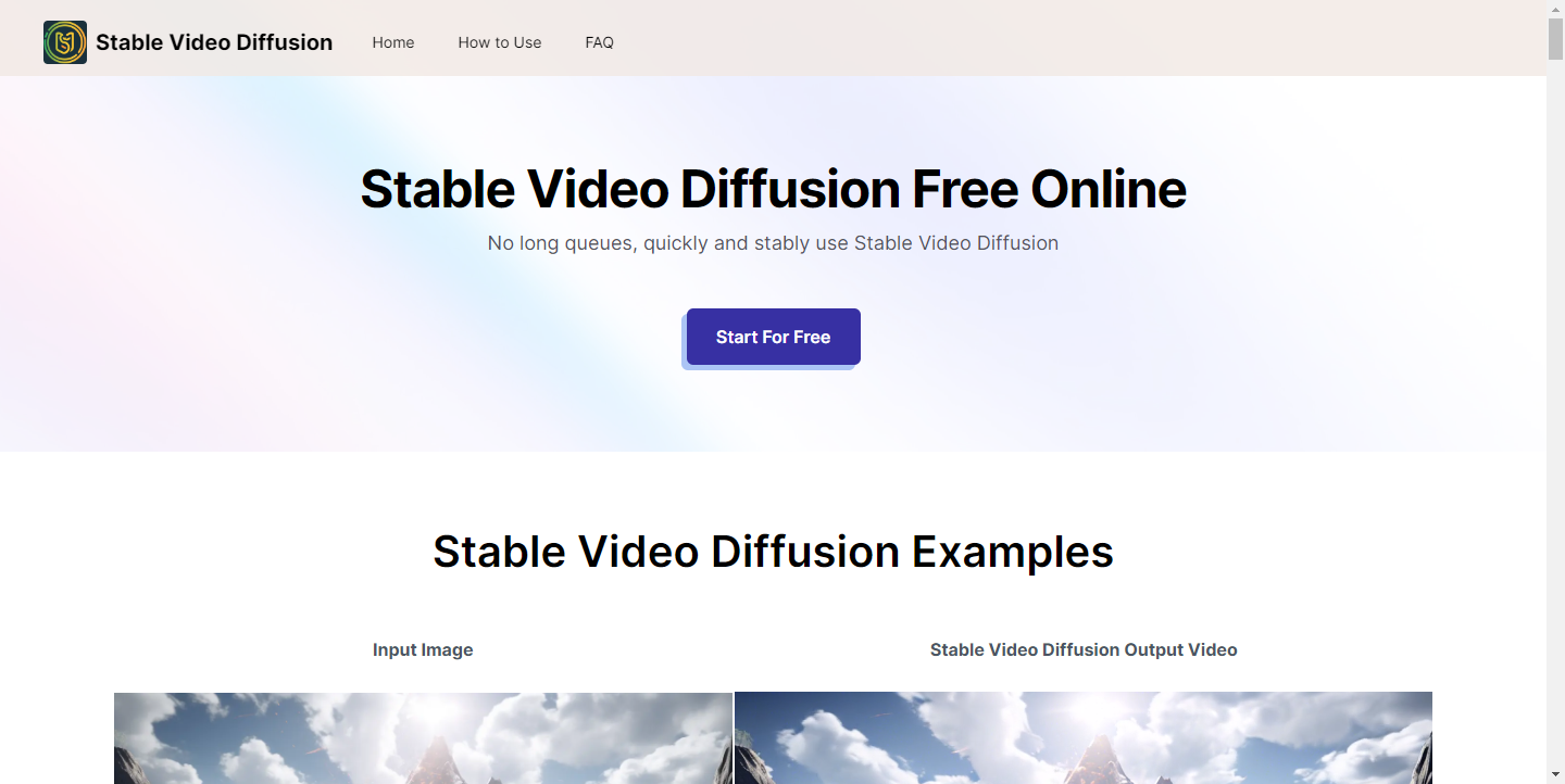 Stable video diffusion online