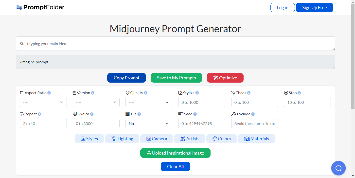MidJourney Prompt Tool
