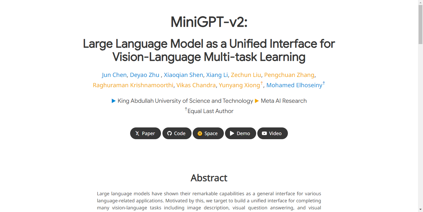 MiniGPT-v2多模态