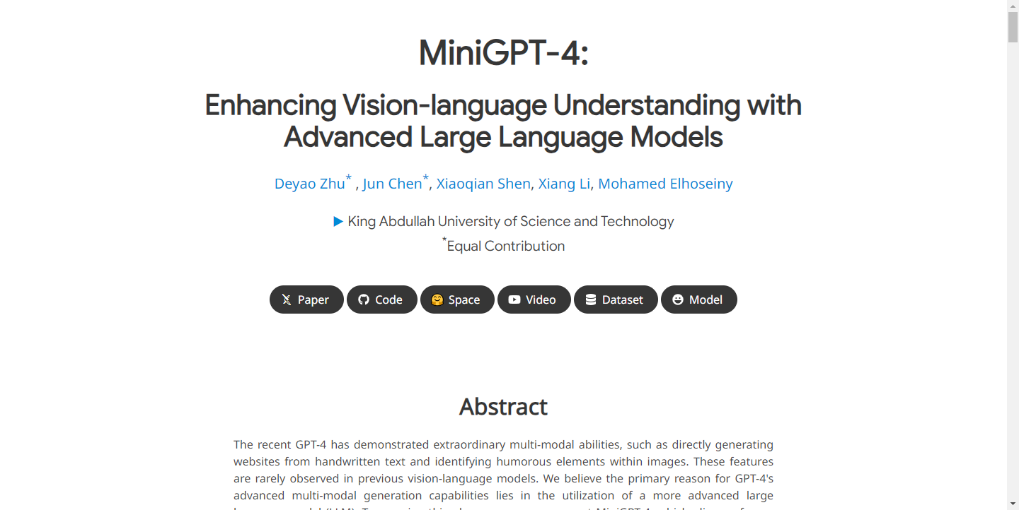MiniGPT-4 | AI看图聊天