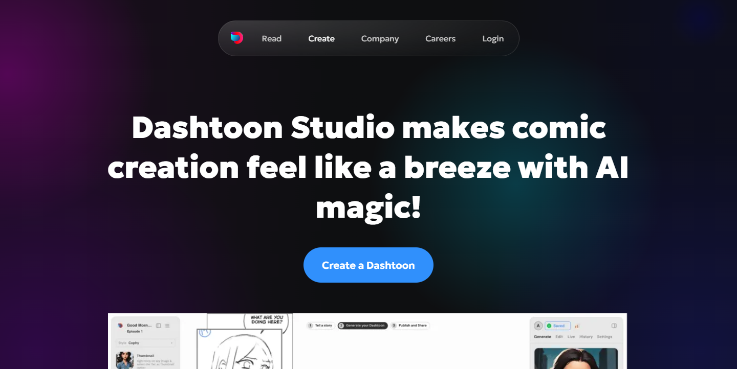 Dashtoon Studio – AI漫画创作，一键移除图片背景